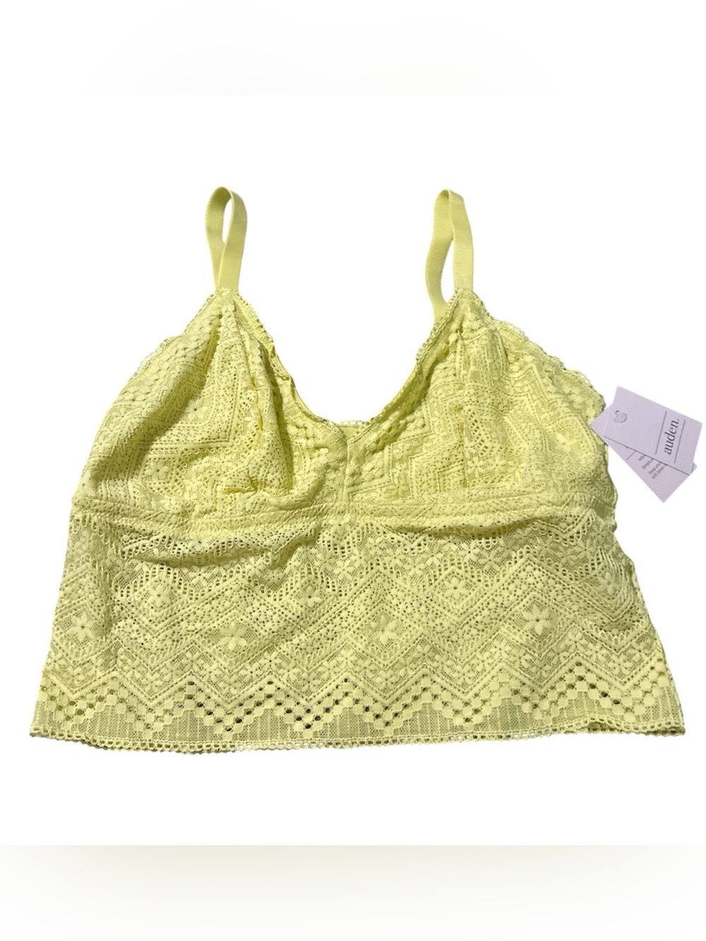 Auden Lace Bralette Cami in Light Yellow